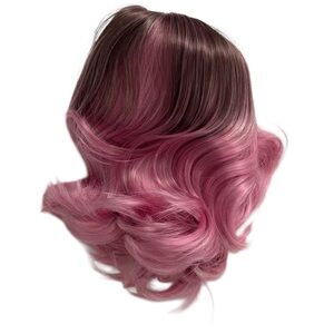 Elegant Pink Ombre Hair Wig